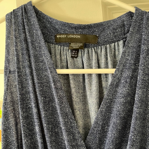 Maggy London Sleeveless V-Neck Empire Waist Dress - Picture 8 of 8